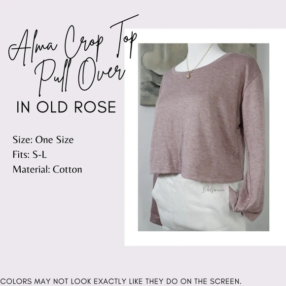 PULL OVER IN OLD ROSE - Picture 2 of 2